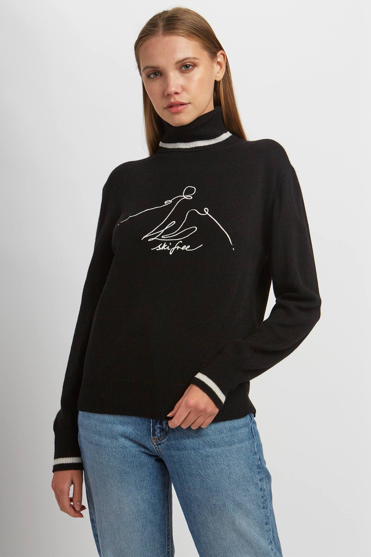 SUMMIT GRAPHIC TURTLENECK sold by 360 Cashmere
