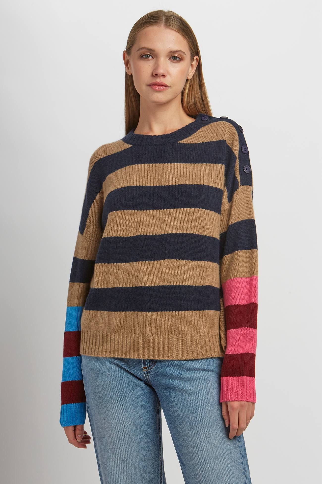 MELISSA STRIPED CREW sold by 360 Cashmere product image thumbnail 5