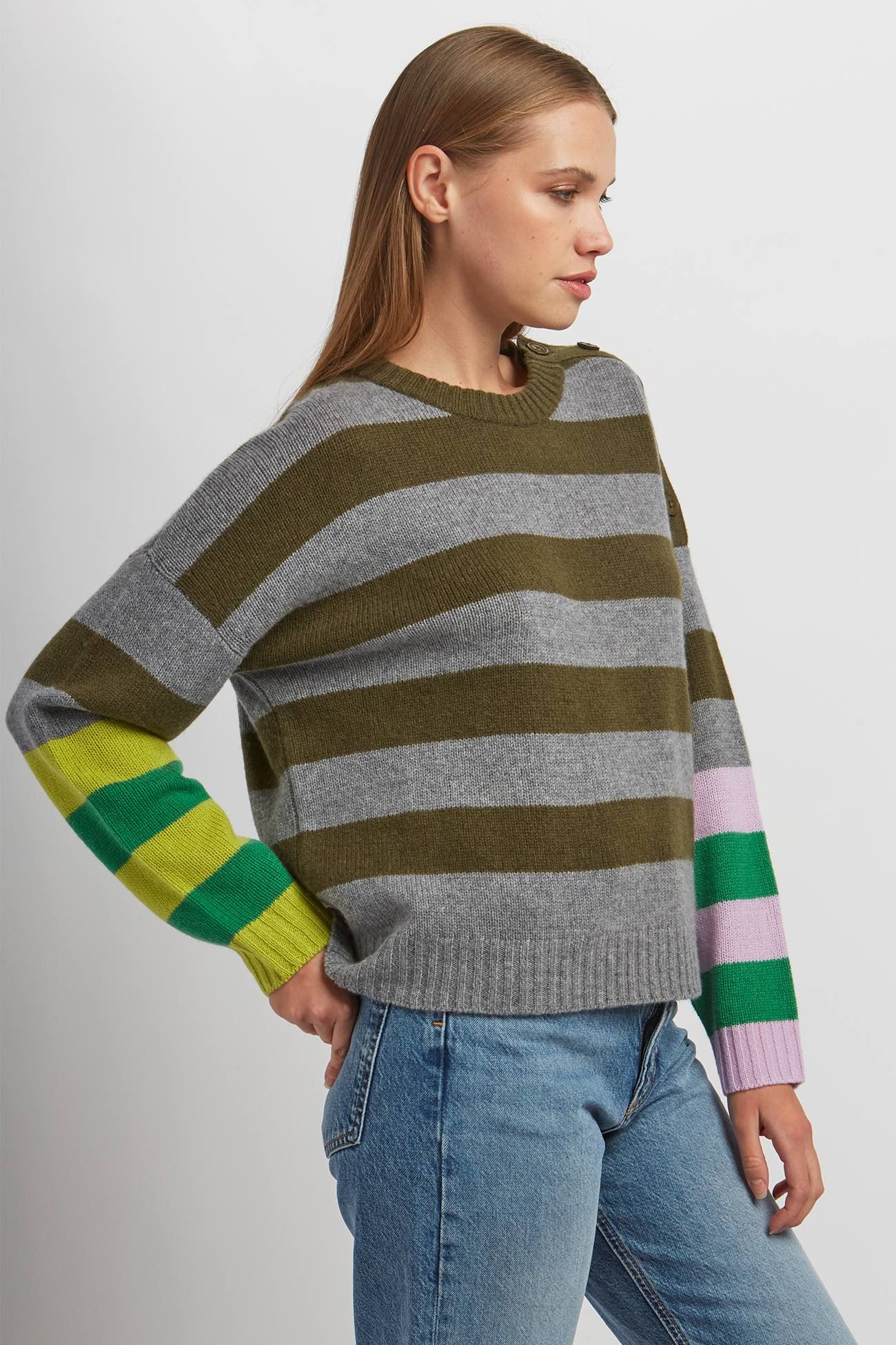 MELISSA STRIPED CREW sold by 360 Cashmere product image thumbnail 2