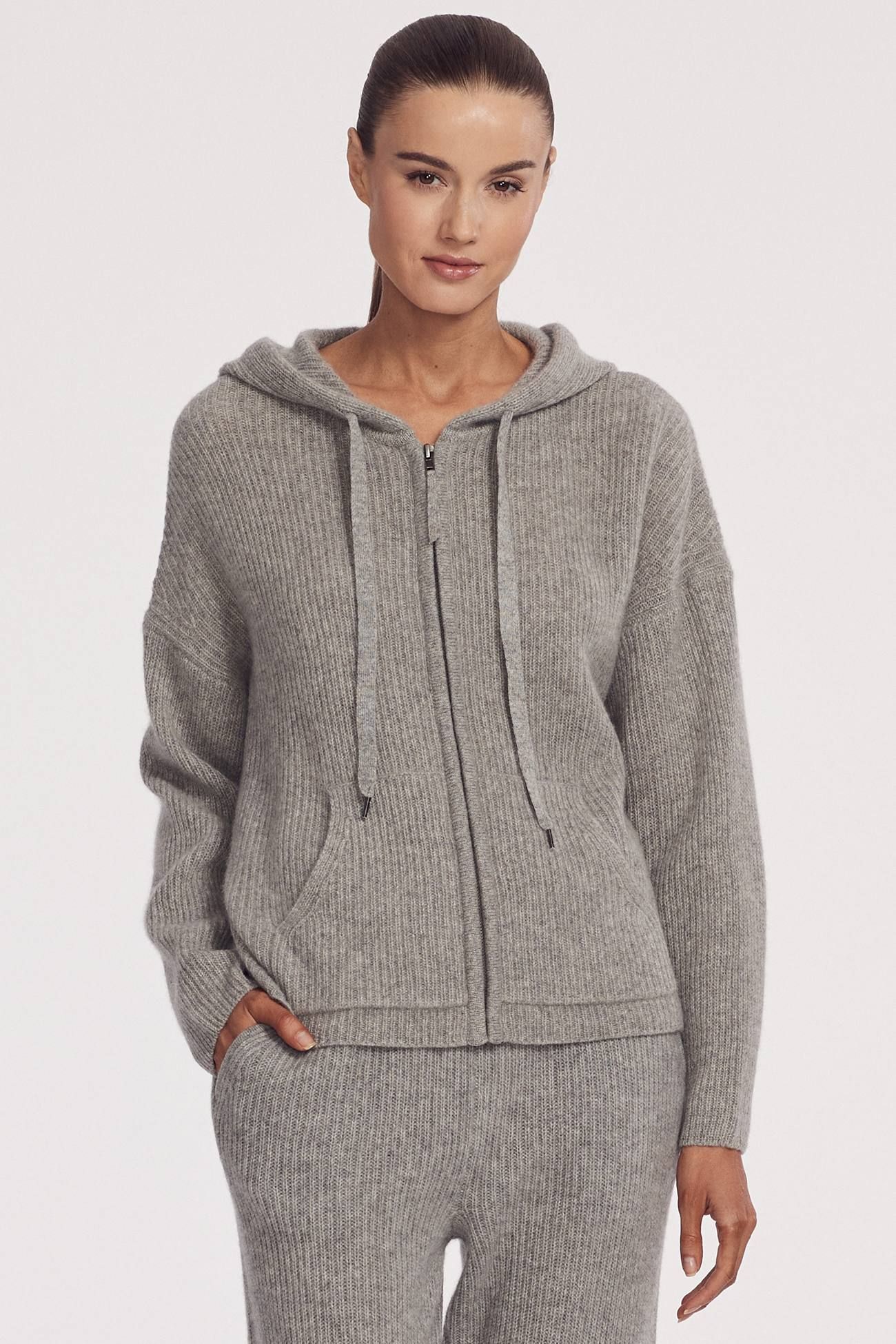 SAHARA ZIP-UP HOODIE sold by 360 Cashmere