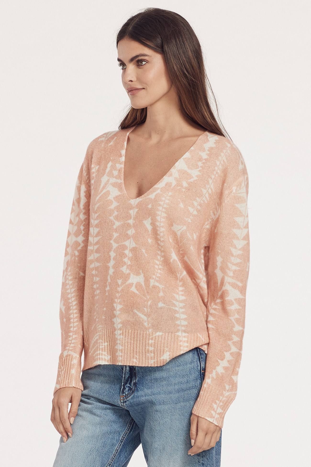 POPPEY PRINTED V-NECK sold by 360 Cashmere product image thumbnail 6