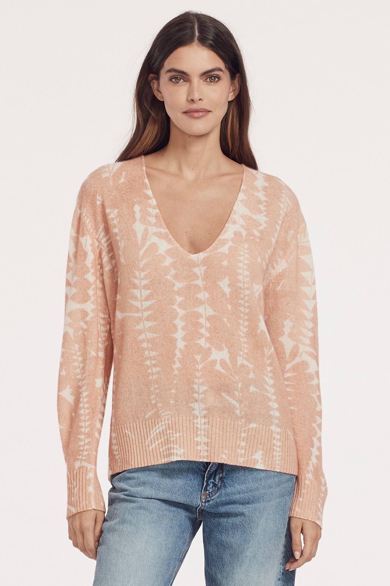POPPEY PRINTED V-NECK sold by 360 Cashmere product image thumbnail 5