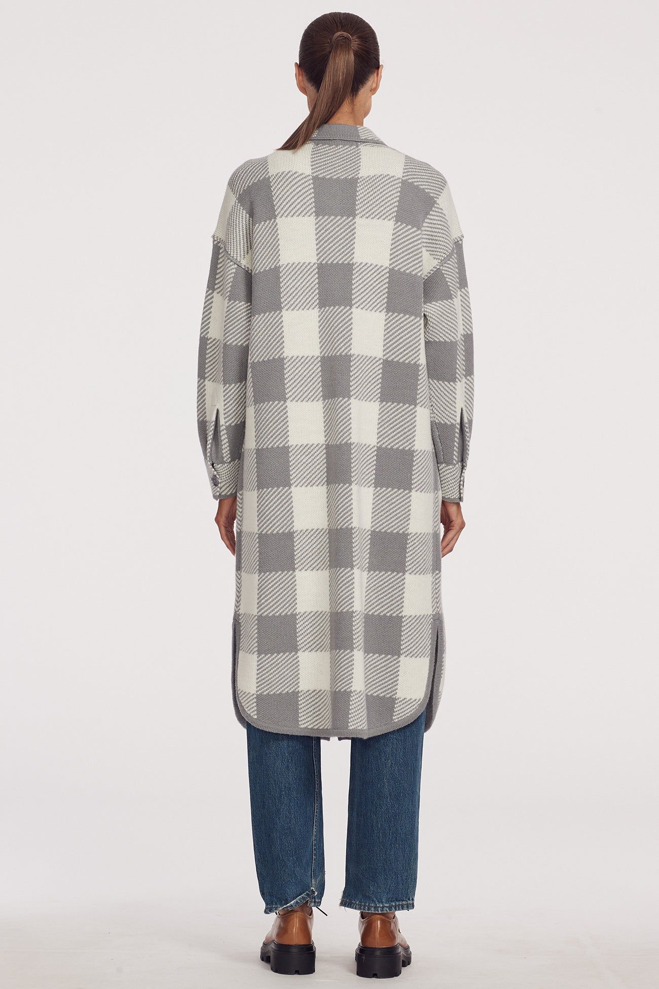 INDIGO LONGLINE COAT sold by 360 Cashmere product image thumbnail 6