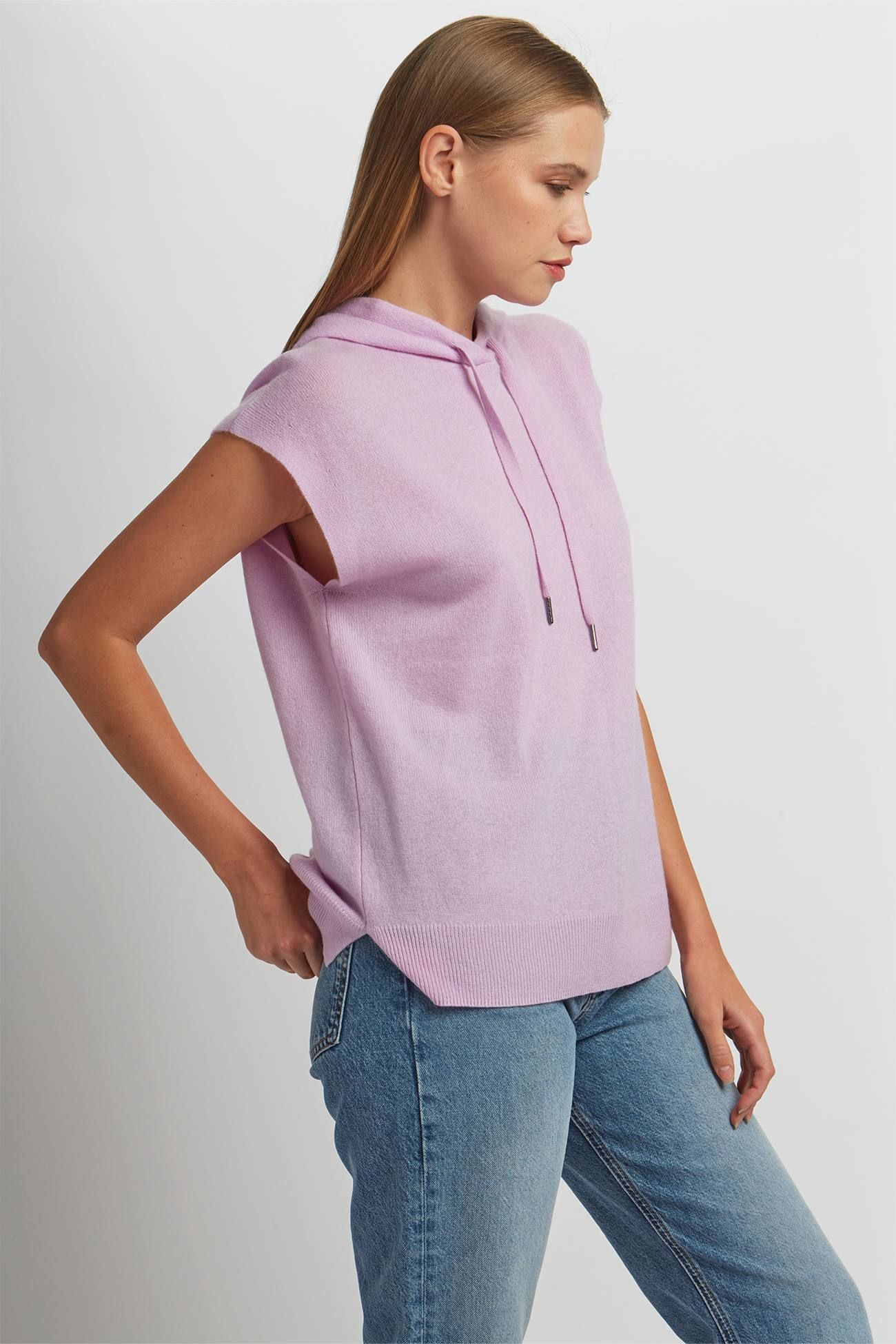 ELLEN SLEEVLESS HOODIE sold by 360 Cashmere product image thumbnail 2
