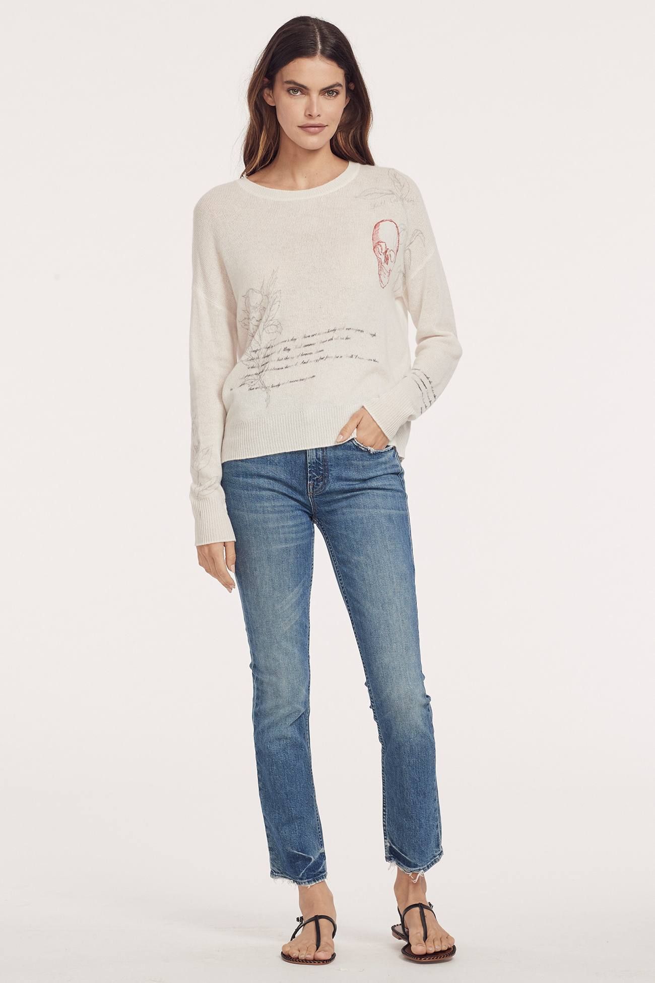 BLAYNE GRAPHIC CREW sold by 360 Cashmere product image thumbnail 4