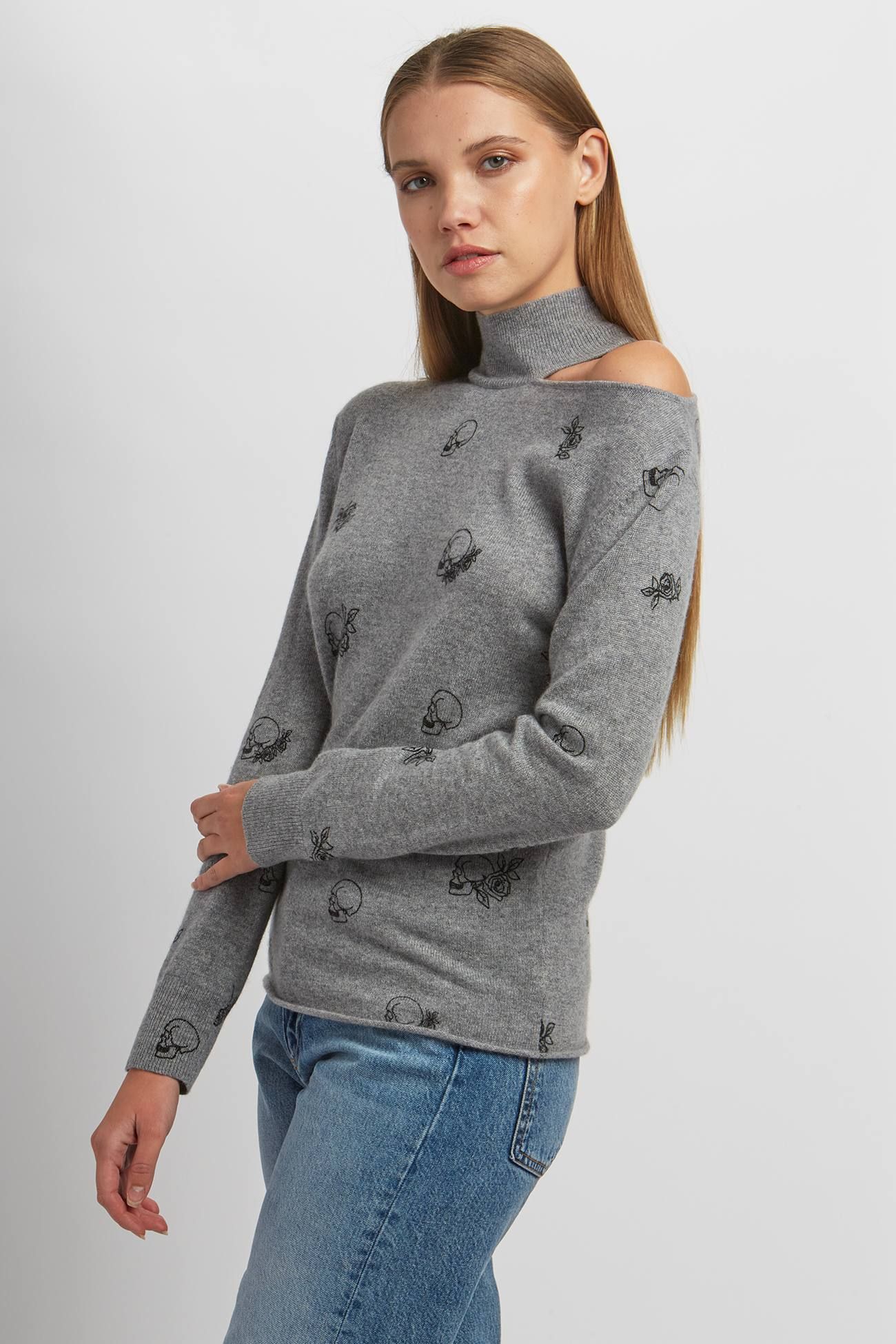 LYLA SKULL TURTLENECK sold by 360 Cashmere product image thumbnail 6