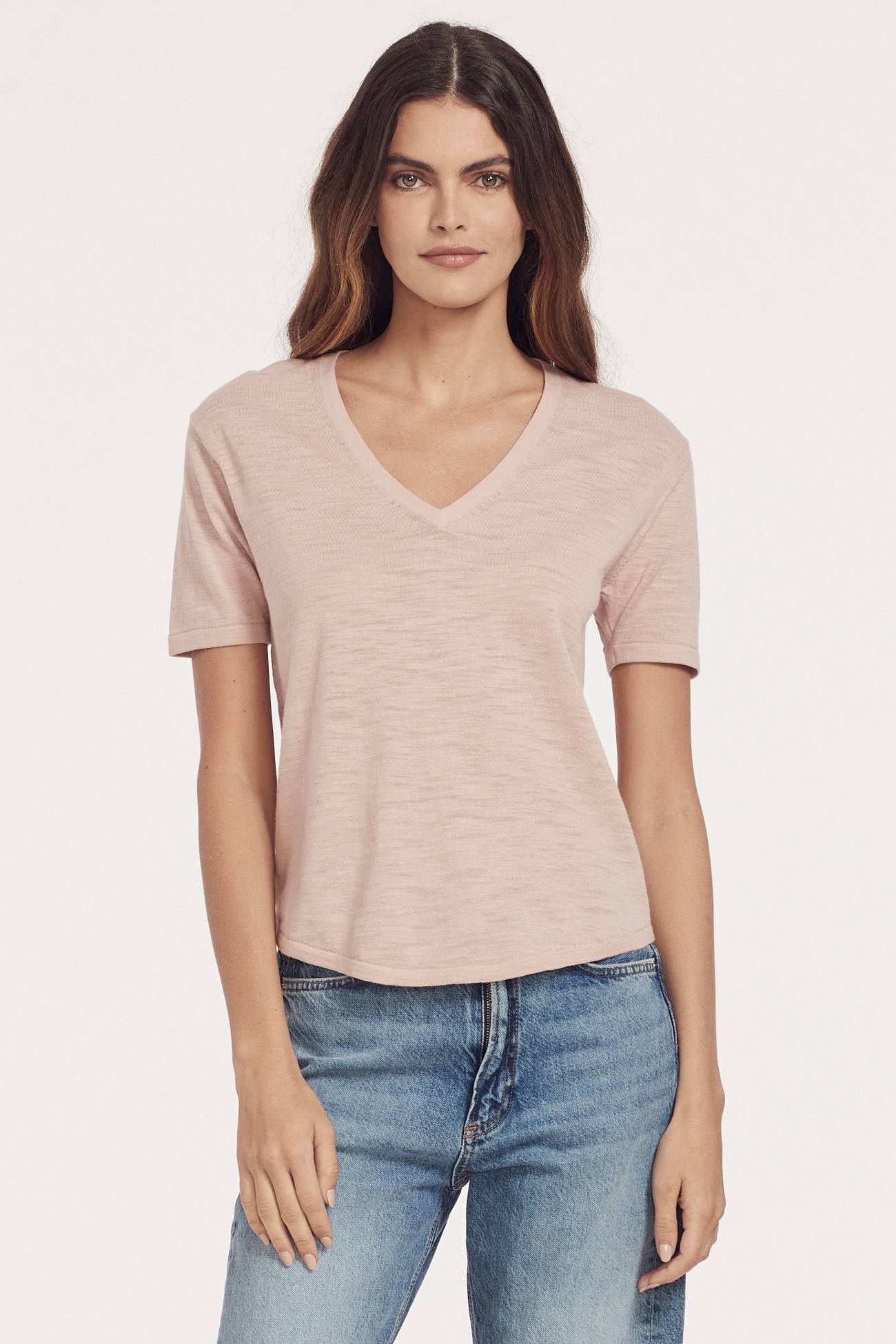 TINA V-NECK T-SHIRT sold by 360 Cashmere product image thumbnail 5