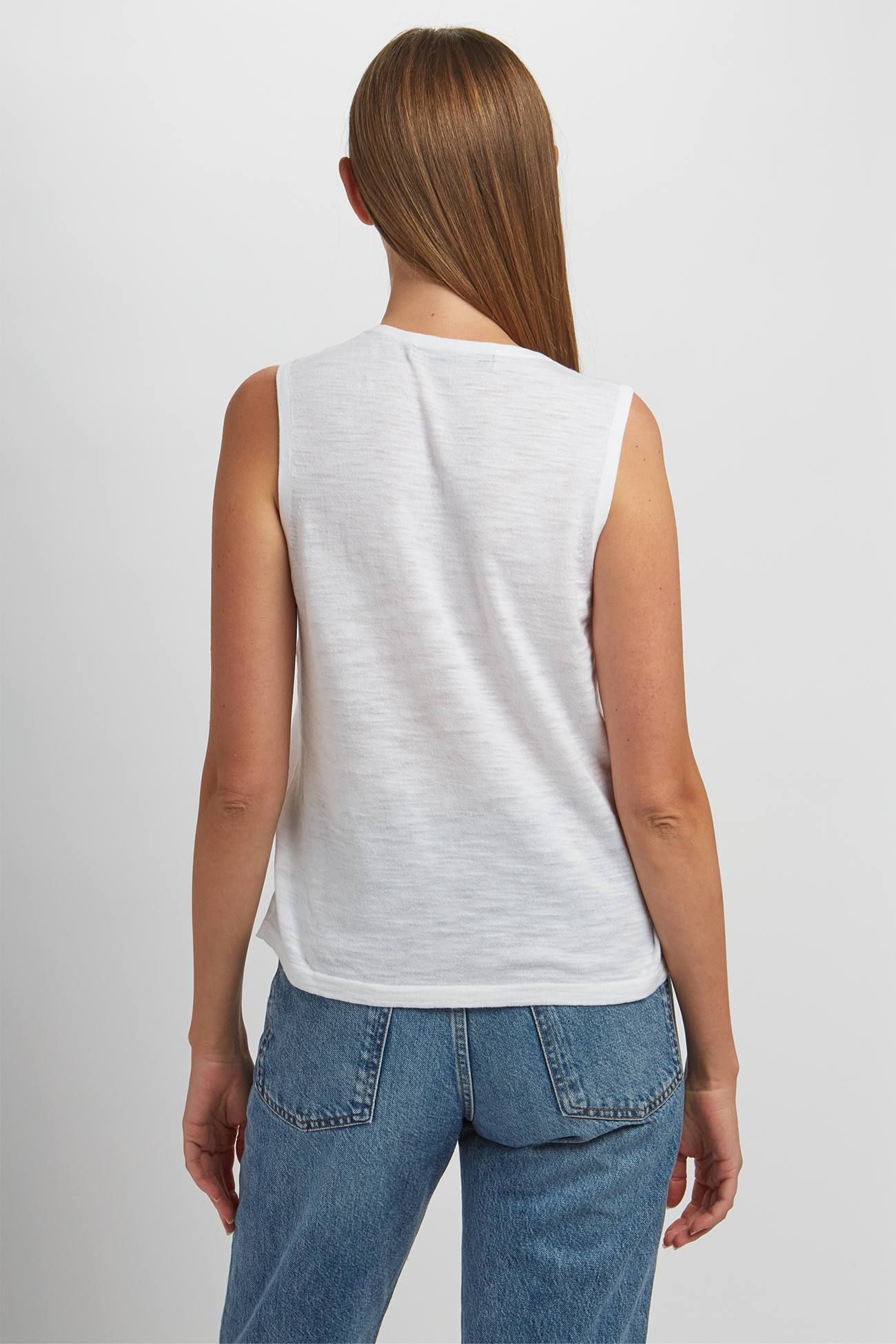 LUMI V-NECK TANK sold by 360 Cashmere product image thumbnail 3