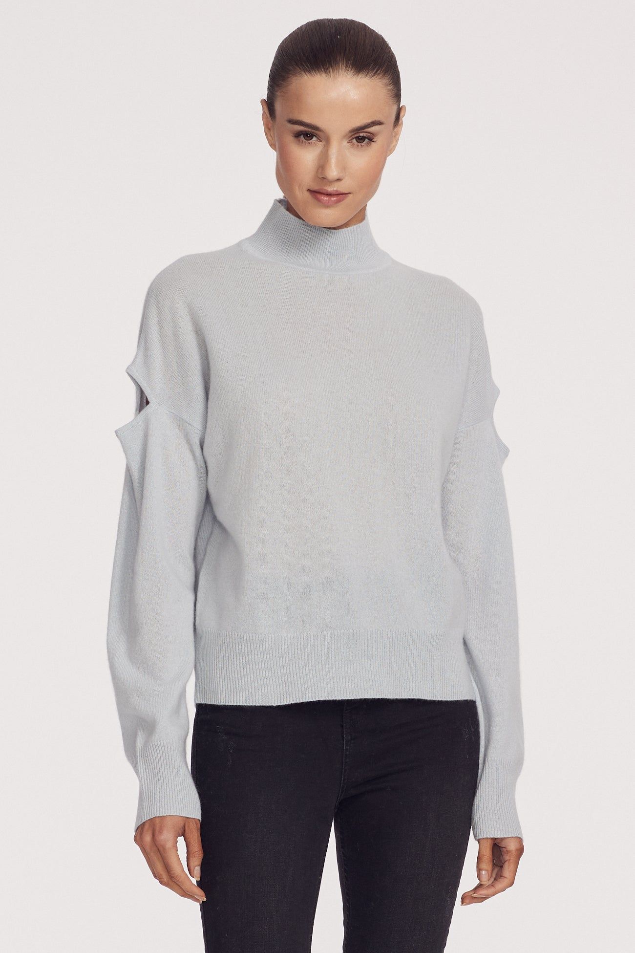 FLORRIE SKULL TURTLENECK sold by 360 Cashmere