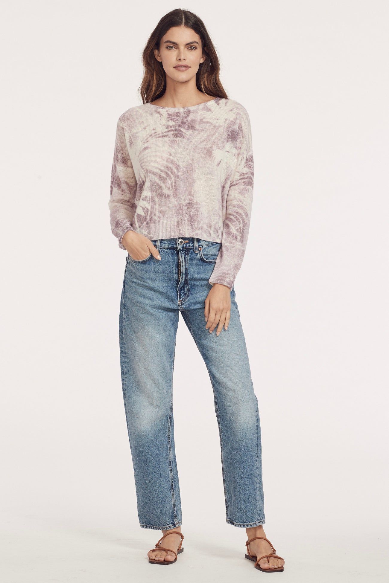 PAULINE PRINTED CREW sold by 360 Cashmere product image thumbnail 4