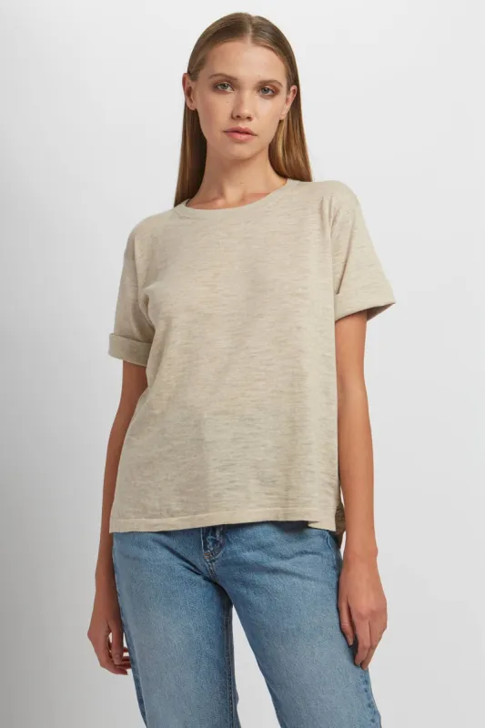 JILL CREWNECK TEE made by 360 Cashmere