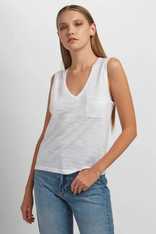 LUMI V-NECK TANK made by 360 Cashmere