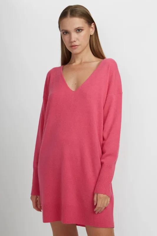 ANGELA V-NECK DRESS sold by 360 Cashmere