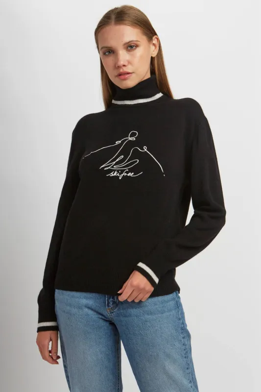 SUMMIT GRAPHIC TURTLENECK sold by 360 Cashmere