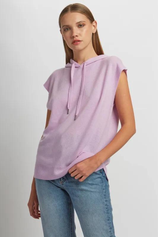 ELLEN SLEEVLESS HOODIE sold by 360 Cashmere