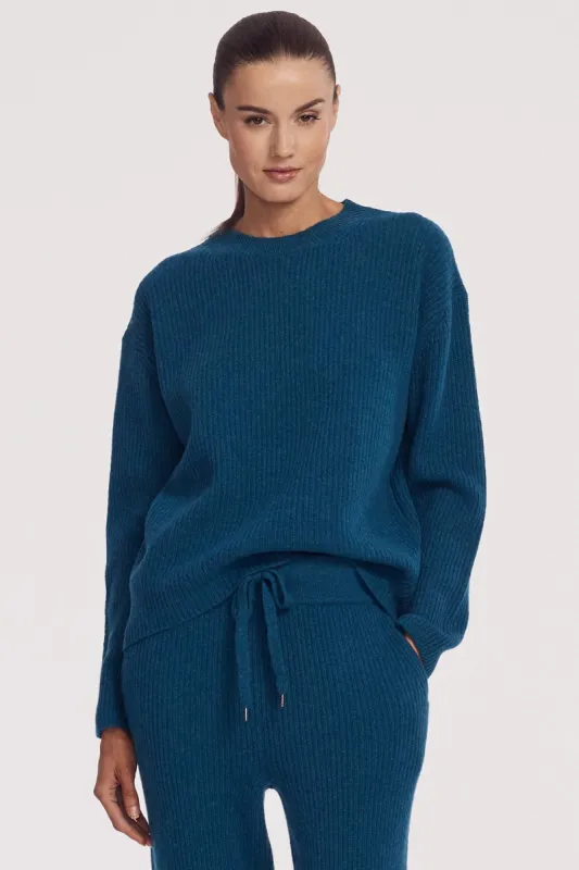 RIDLEY RIBBED CREW made by 360 Cashmere