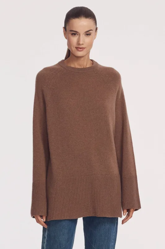 ALANI BELL SLEEVE CREW sold by 360 Cashmere