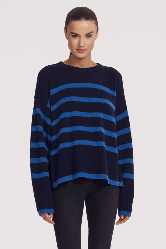 PRIYA STRIPED CREW sold by 360 Cashmere