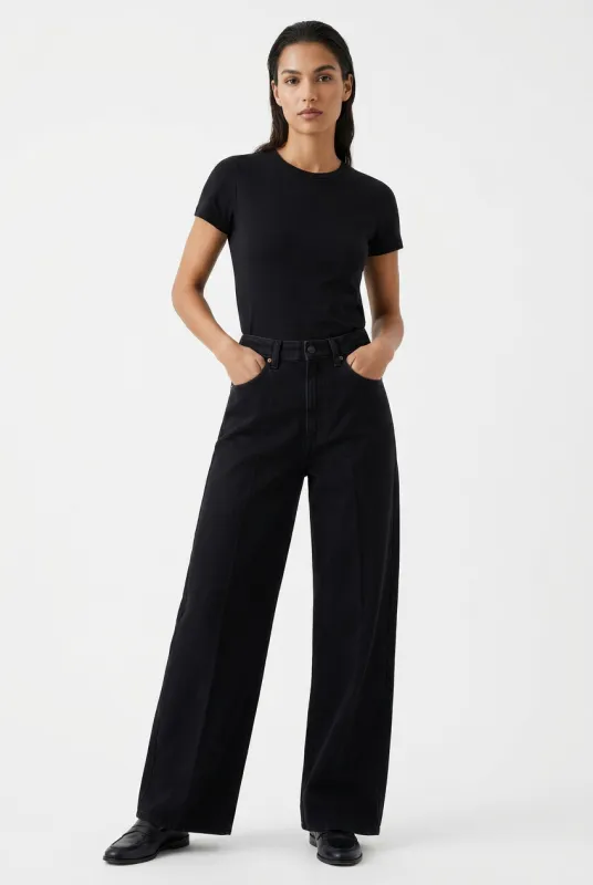FLIP JEAN | SOLID BLACK CLEAN made by 3x1