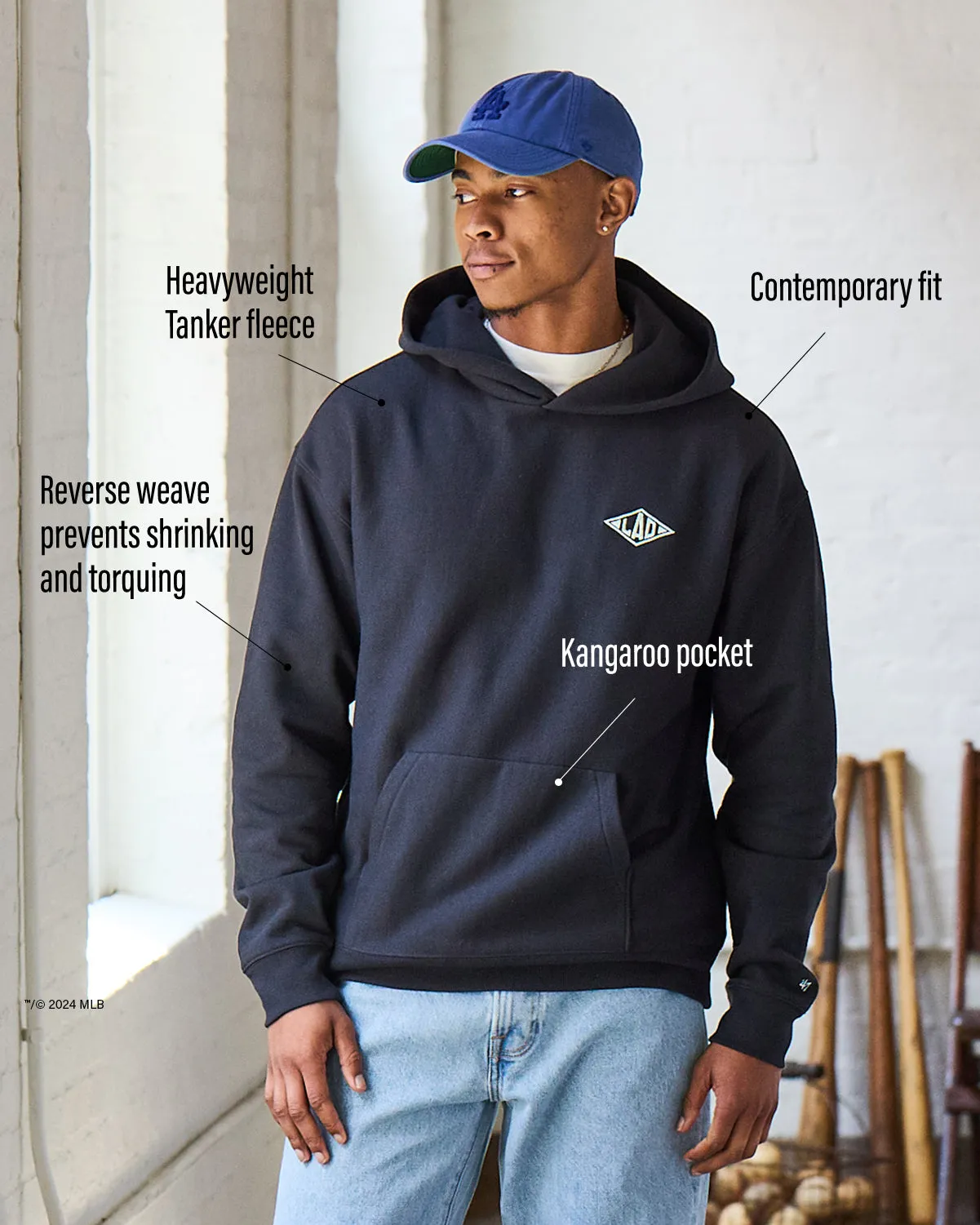 BOSTON RED SOX MONOGRAM BACKER '47 FOUNDATION HOOD sold by 47 product image thumbnail 3