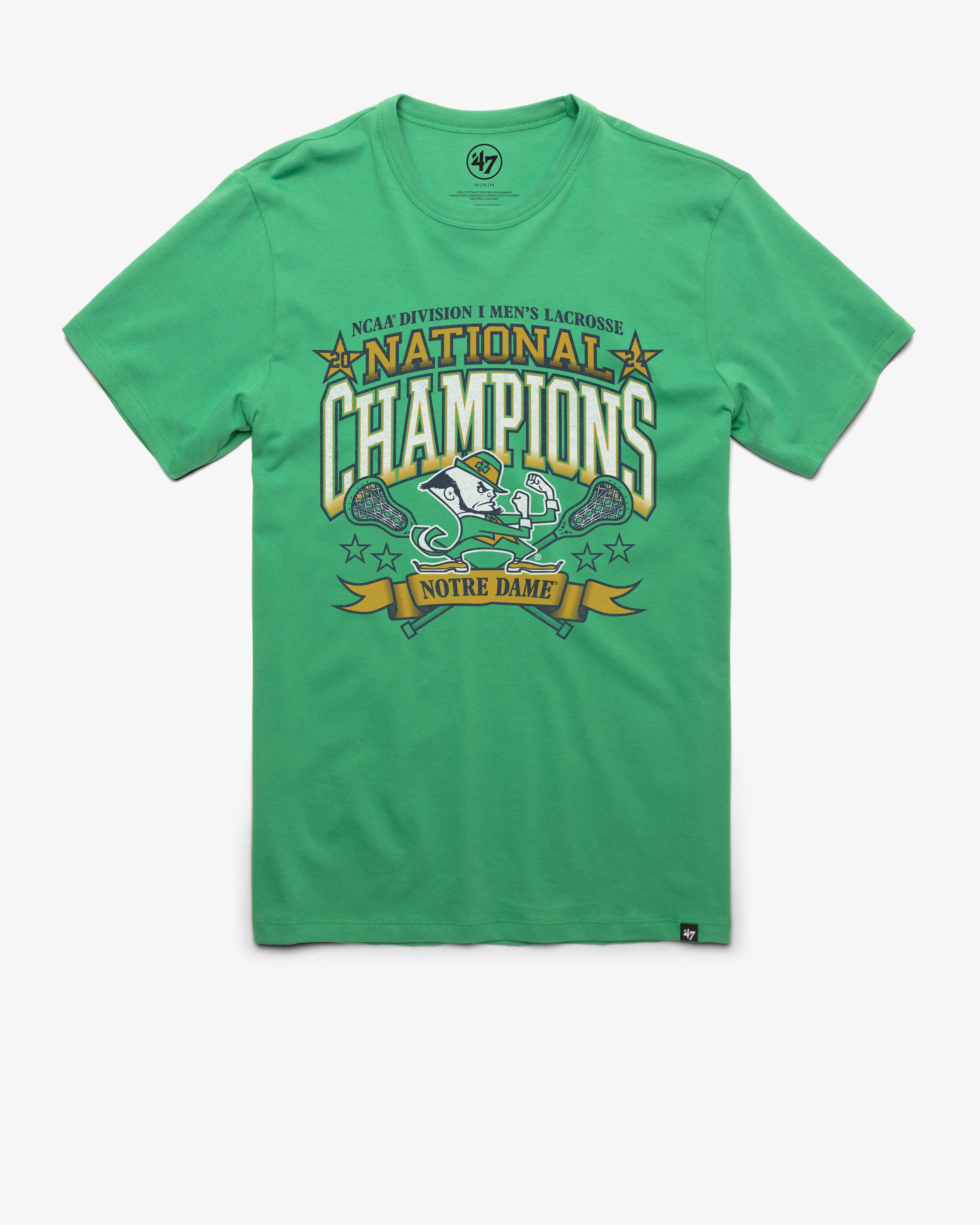 NOTRE DAME FIGHTIN IRISH NCAA NATIONAL CHAMPS '47 FRANKLIN TEE sold by 47