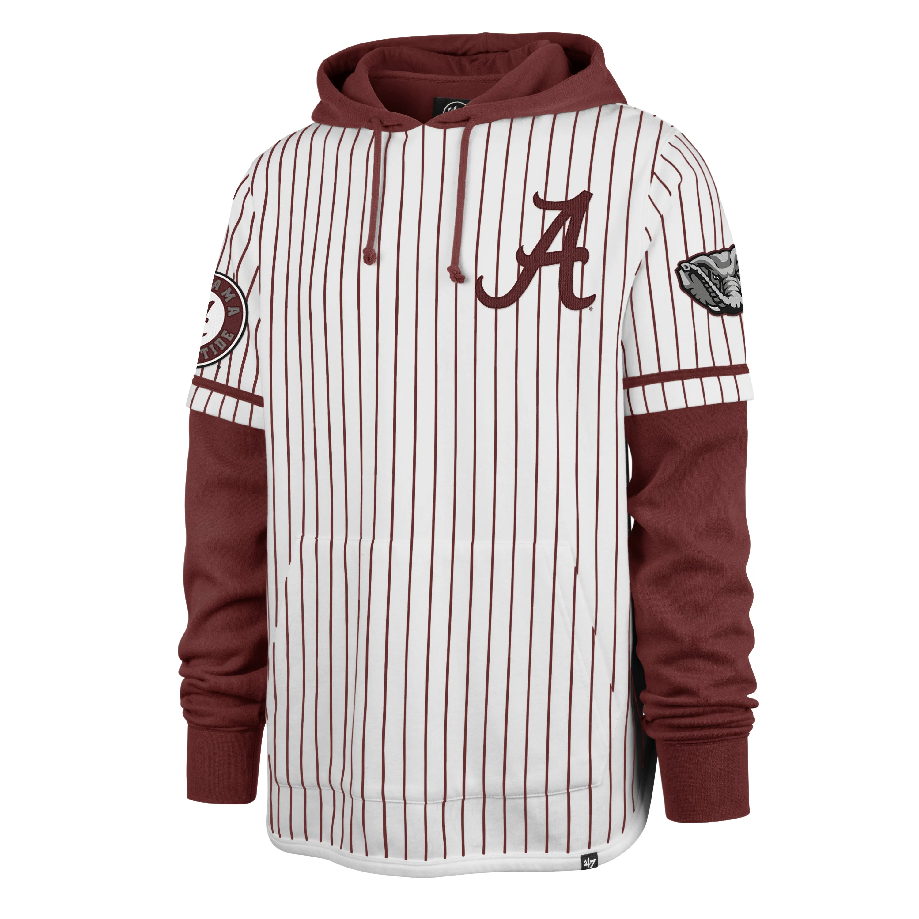 ALABAMA CRIMSON TIDE PINSTRIPE '47 SHORTSTOP PULLOVER HOOD sold by 47