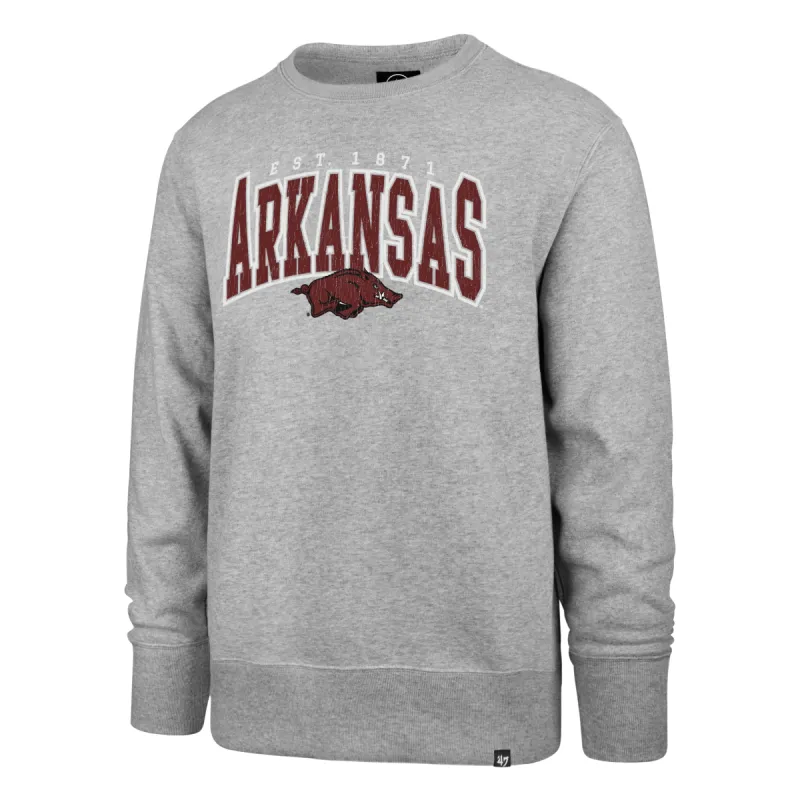 ARKANSAS RAZORBACKS VARSITY BLOCK '47 HEADLINE CREW sold by 47