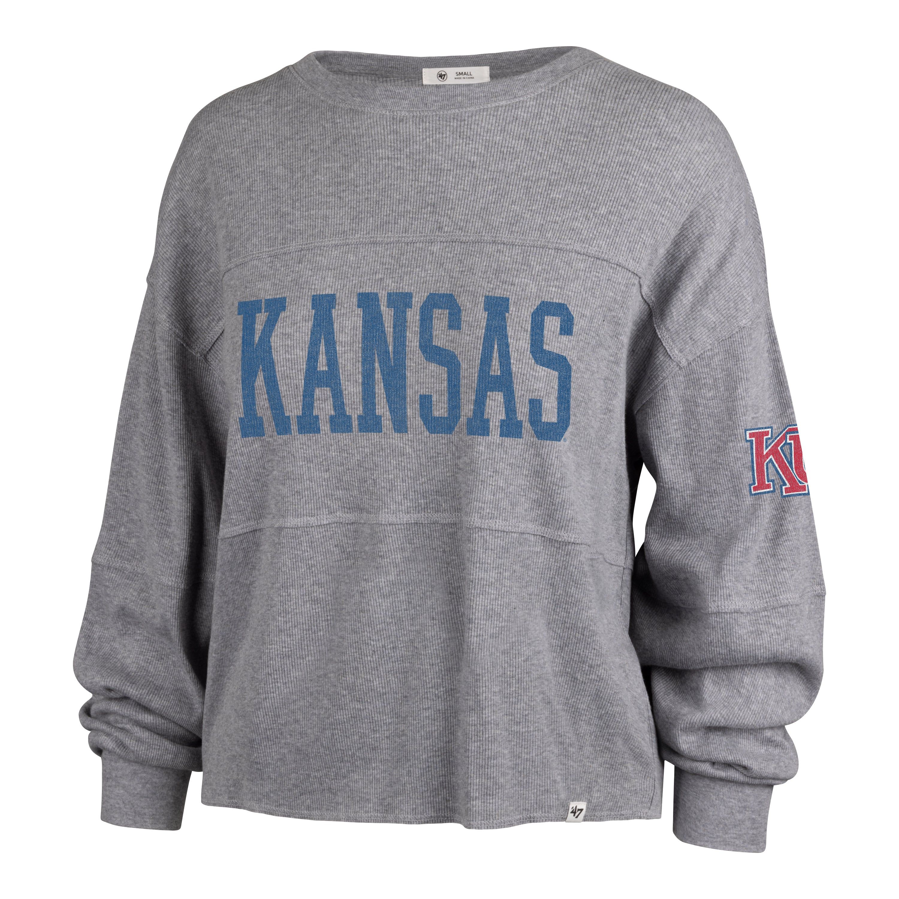 KANSAS JAYHAWKS VINTAGE GET LOUD '47 JADA LONG SLEEVE TEE WOMENS sold by 47