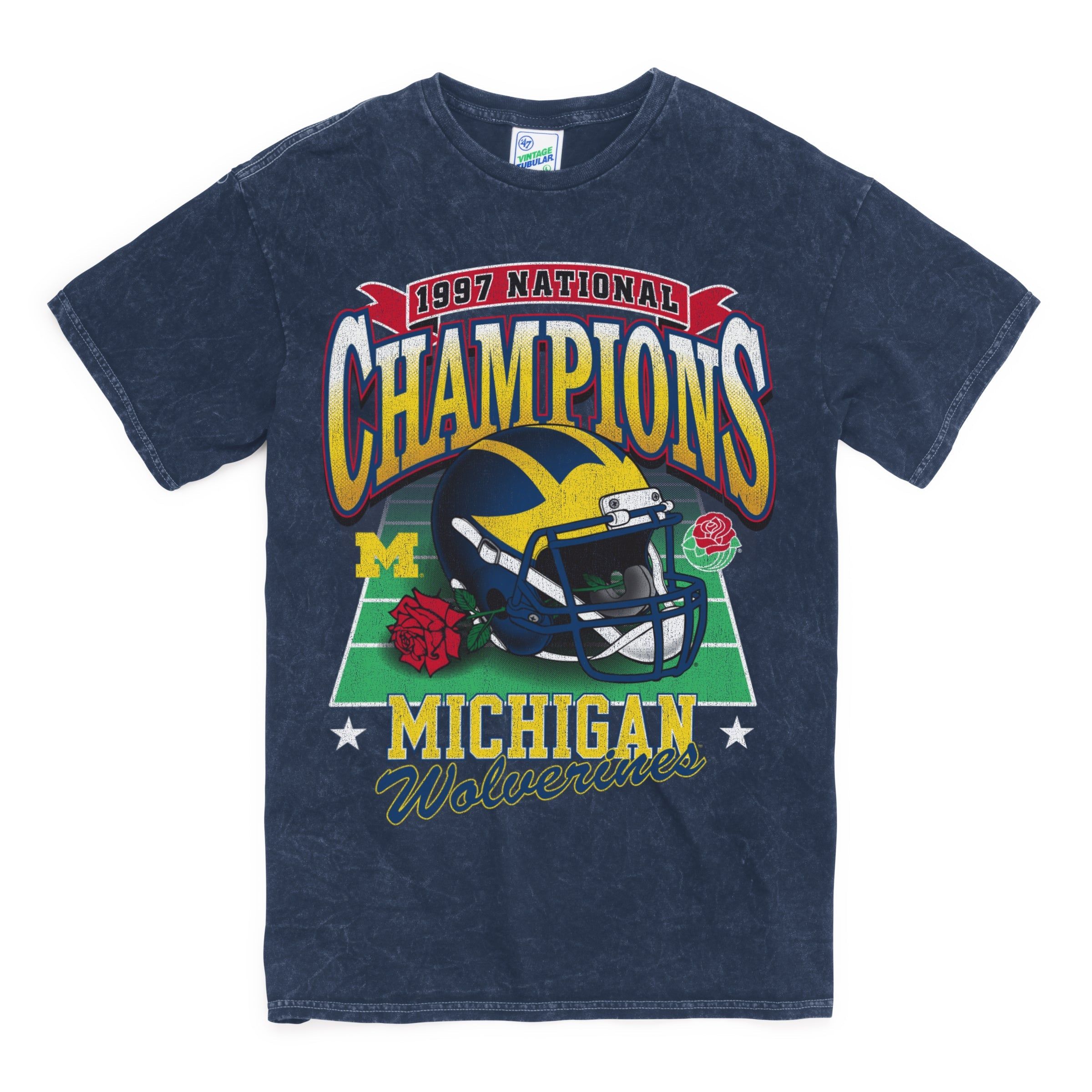 MICHIGAN WOLVERINES 1997 NATIONAL CHAMPS ROCKER '47 VINTAGE TUBULAR TEE sold by 47