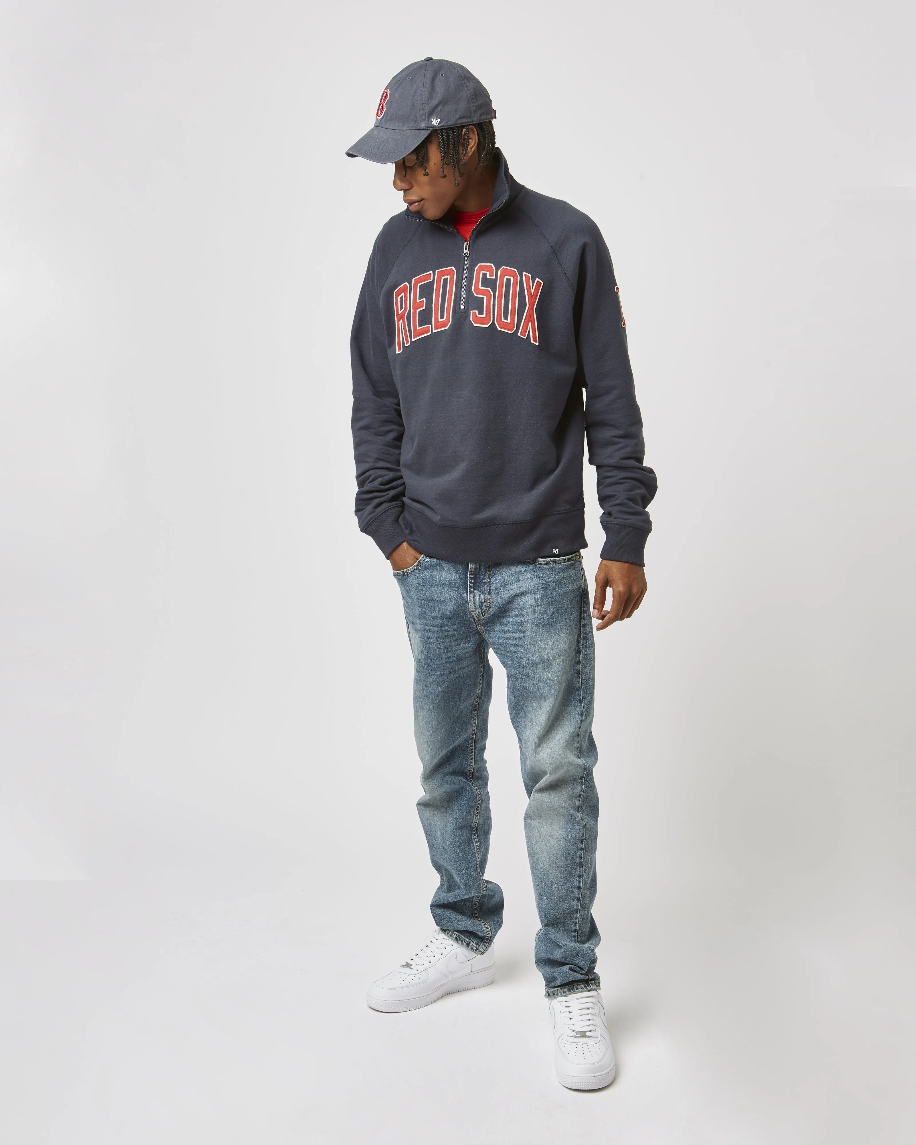 BOSTON RED SOX BANKS '47 HARRIS SCRIMMAGE 1/4 ZIP sold by 47 product image thumbnail 2