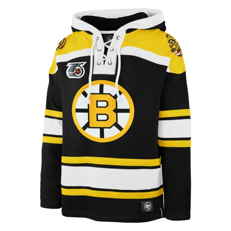 BOSTON BRUINS VINTAGE RETRO FREEZE SUPERIOR '47 LACER HOOD sold by 47