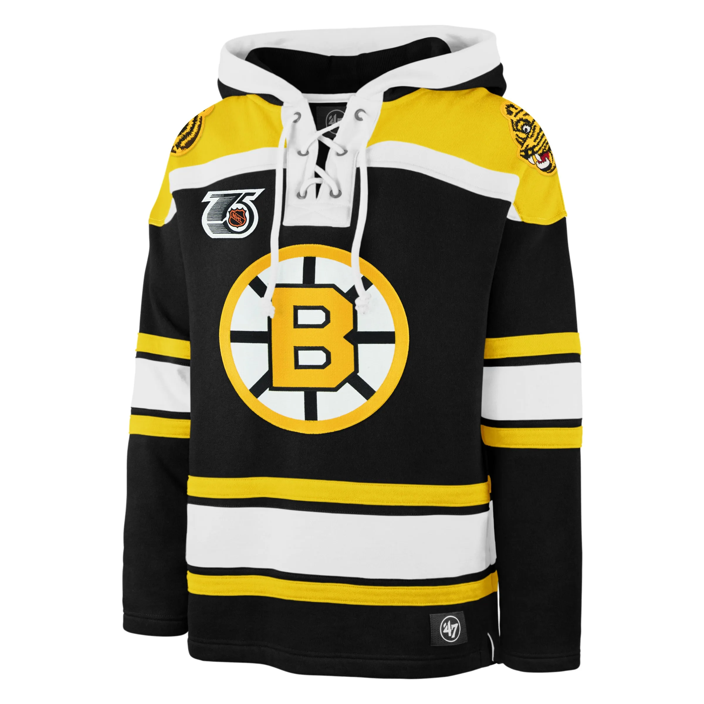 BOSTON BRUINS VINTAGE RETRO FREEZE SUPERIOR '47 LACER HOOD sold by 47