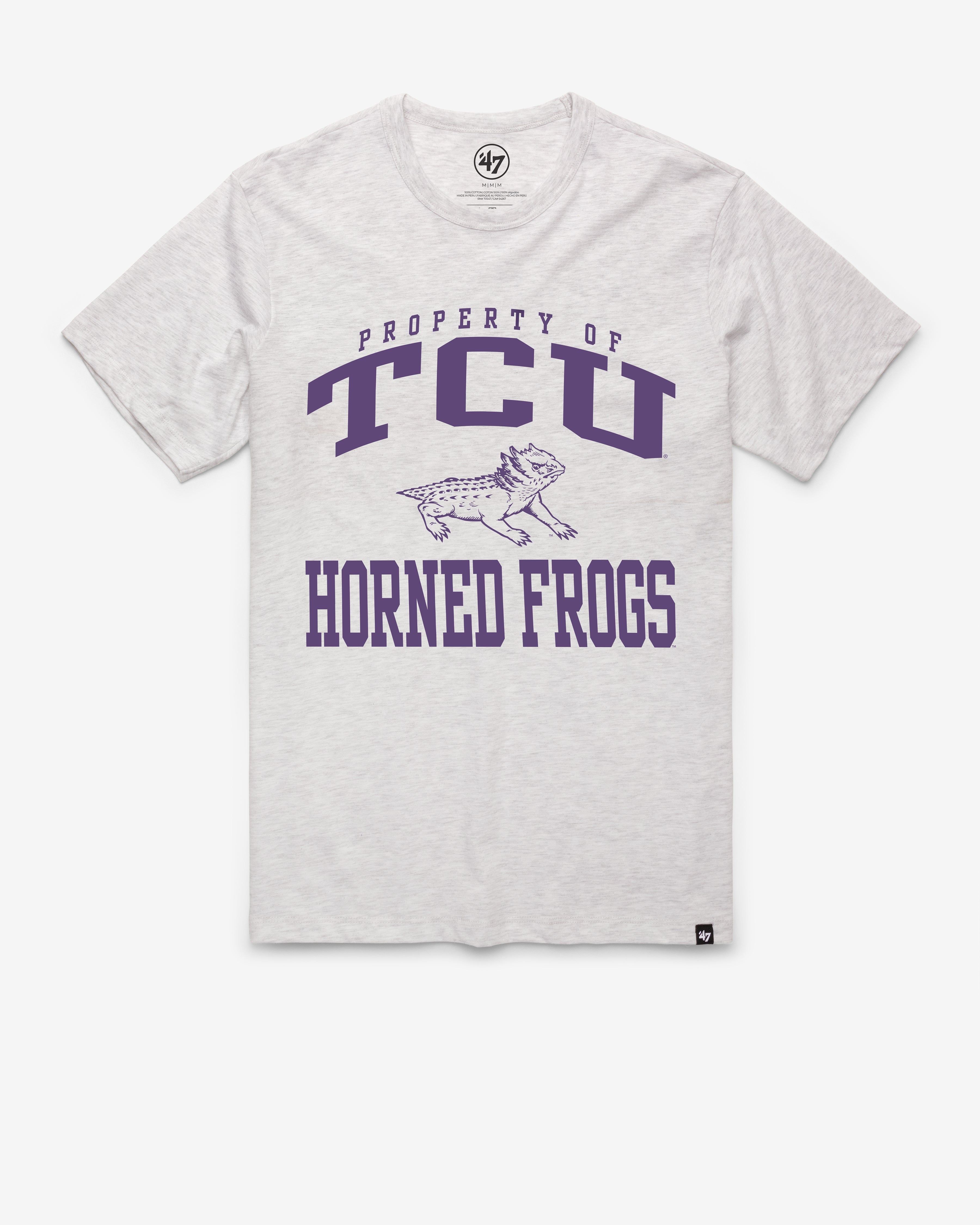 TEXAS CHRISTIAN HORNED FROGS VINTAGE PROPERTY OF ARCH '47 FRANKLIN TEE sold by 47