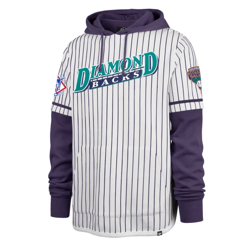 ARIZONA DIAMONDBACKS COOPERSTOWN PINSTRIPE DOUBLE HEADER '47 SHORTSTOP PULLOVER HOOD sold by 47