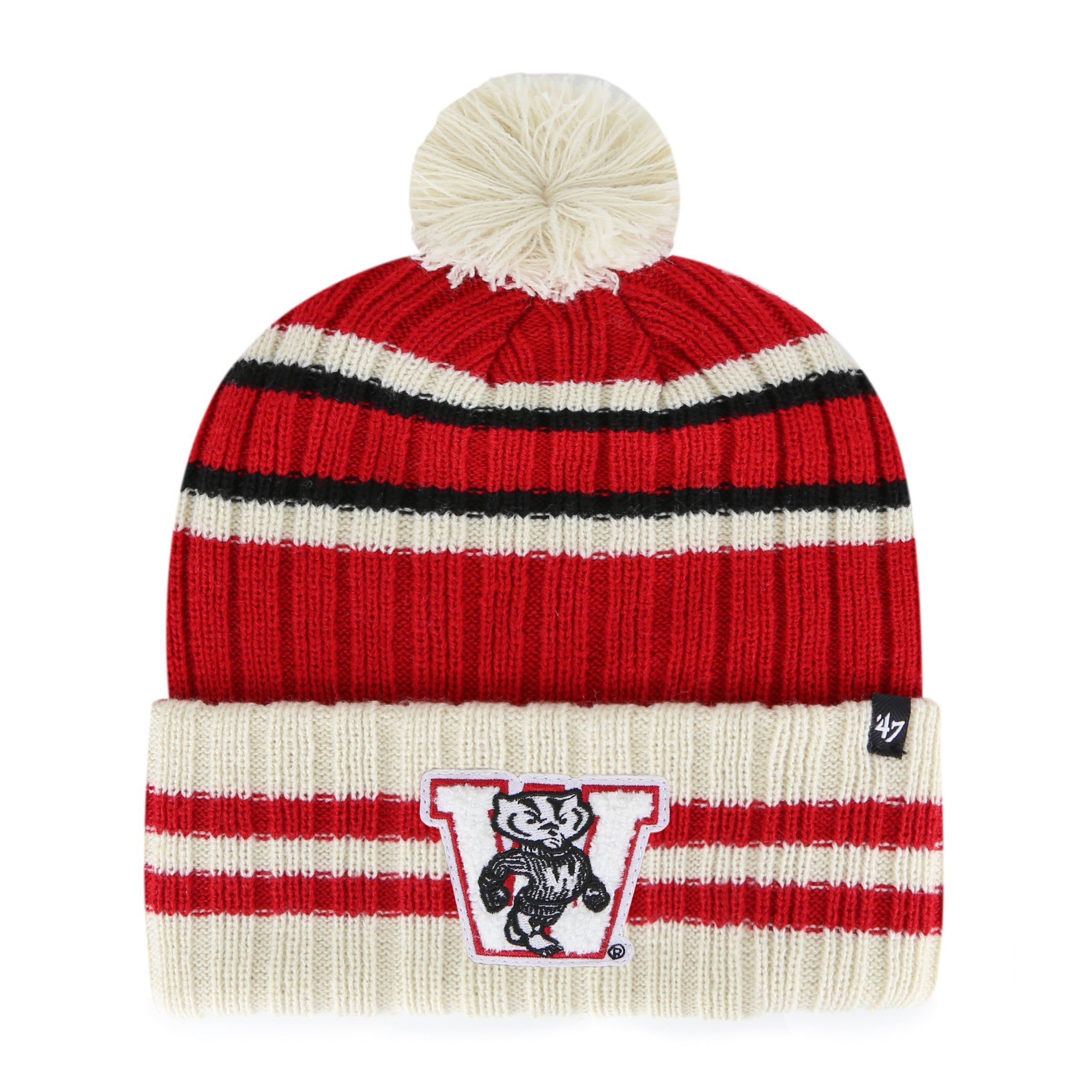 WISCONSIN BADGERS NO HUDDLE '47 CUFF KNIT sold by 47