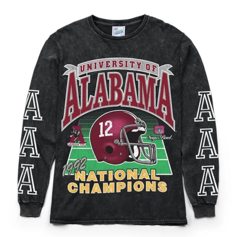 ALABAMA CRIMSON TIDE WMNS ROCKER VINTAGE TUBULAR BOYFRIEND LS TEE sold by 47