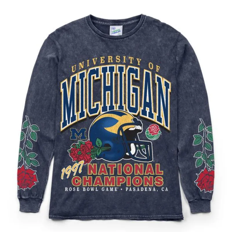 MICHIGAN WOLVERINES WMNS ROCKER VINTAGE TUBULAR BOYFRIEND LS TEE sold by 47