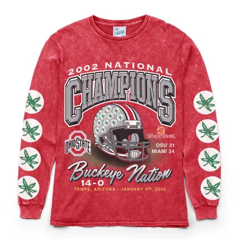 OHIO STATE BUCKEYES WMNS ROCKER VINTAGE TUBULAR BOYFRIEND LS TEE sold by 47