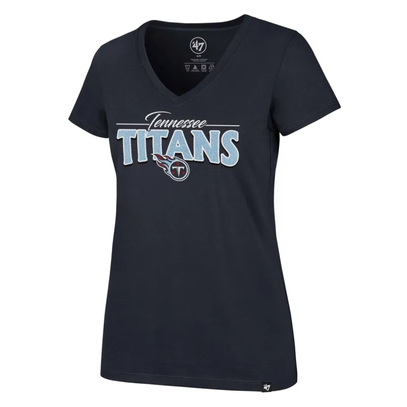 TENNESSEE TITANS GLIMMER ON '47 ULTRA RIVAL V-NECK TEE WOMENS sold by 47