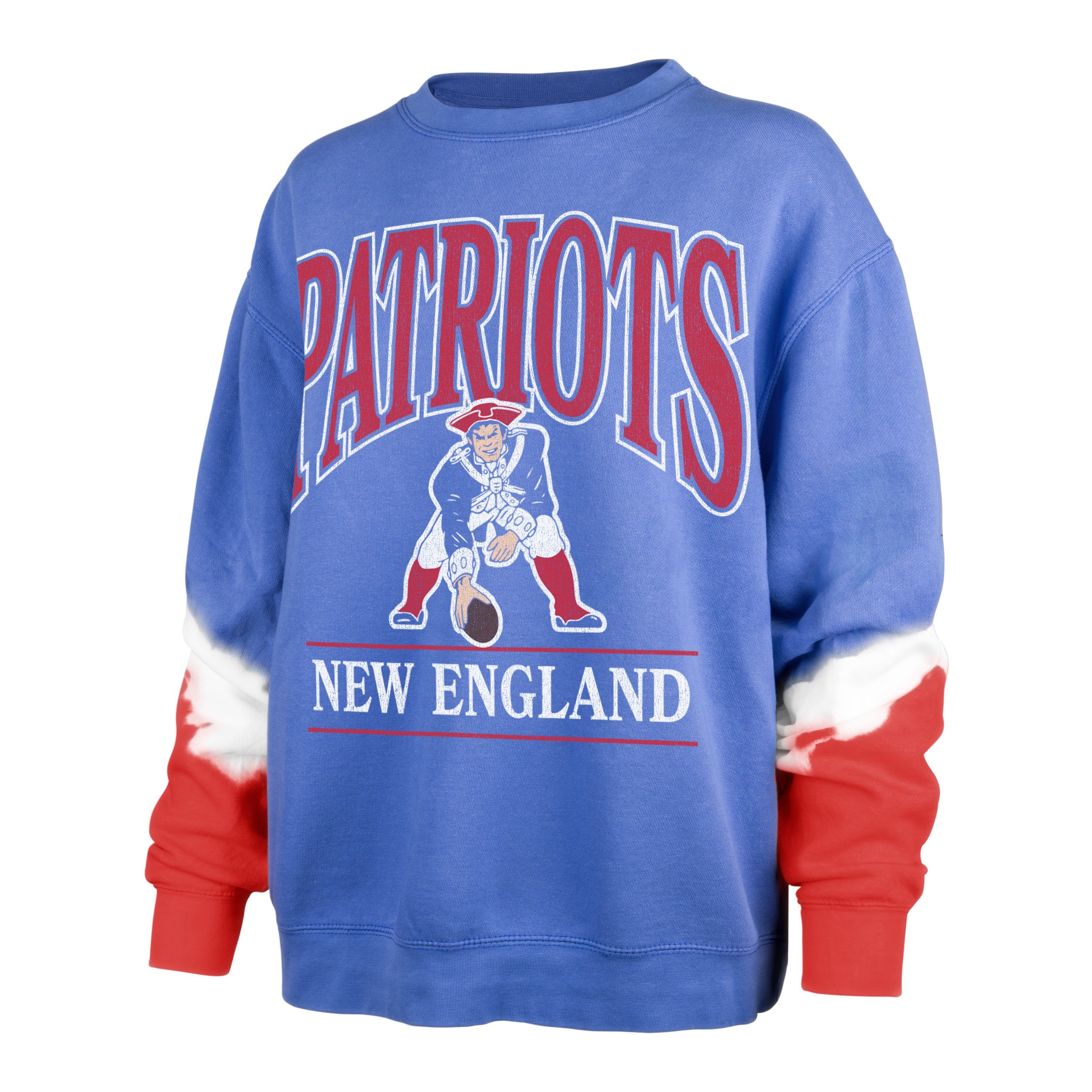 NEW ENGLAND PATRIOTS HISTORIC SLEEVE DYE '47 BOYFRIEND CREW WOMENS sold by 47