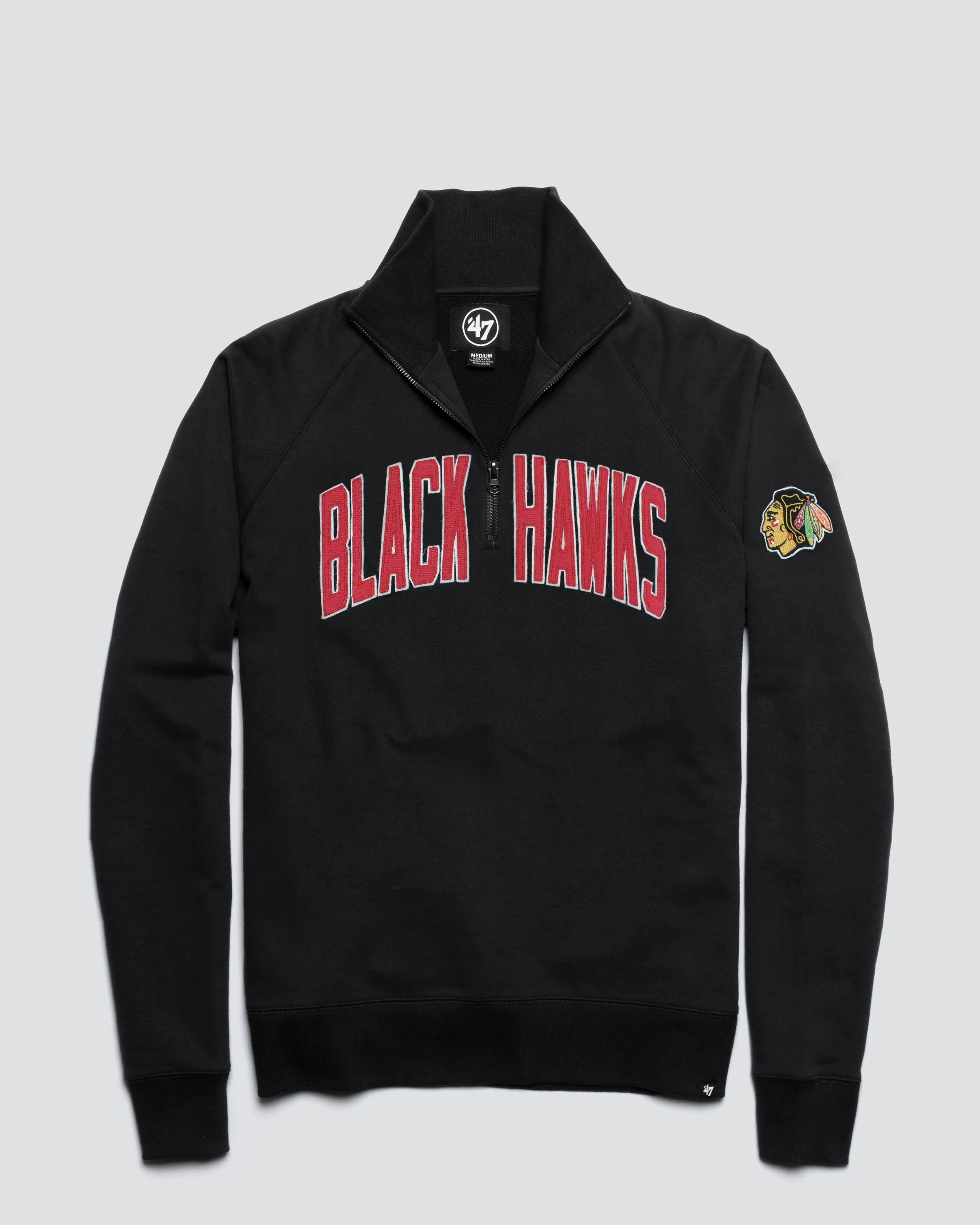 CHICAGO BLACKHAWKS BANKS '47 HARRIS SCRIMMAGE 1/4 ZIP sold by 47