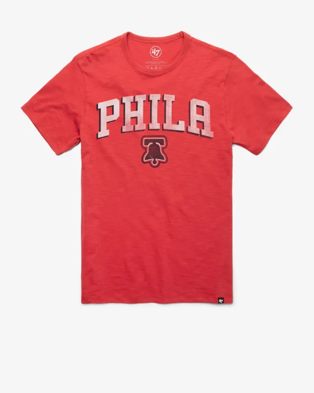 PHILADELPHIA 76ERS CITY EDITION PREGAME '47 SCRUM TEE sold by 47