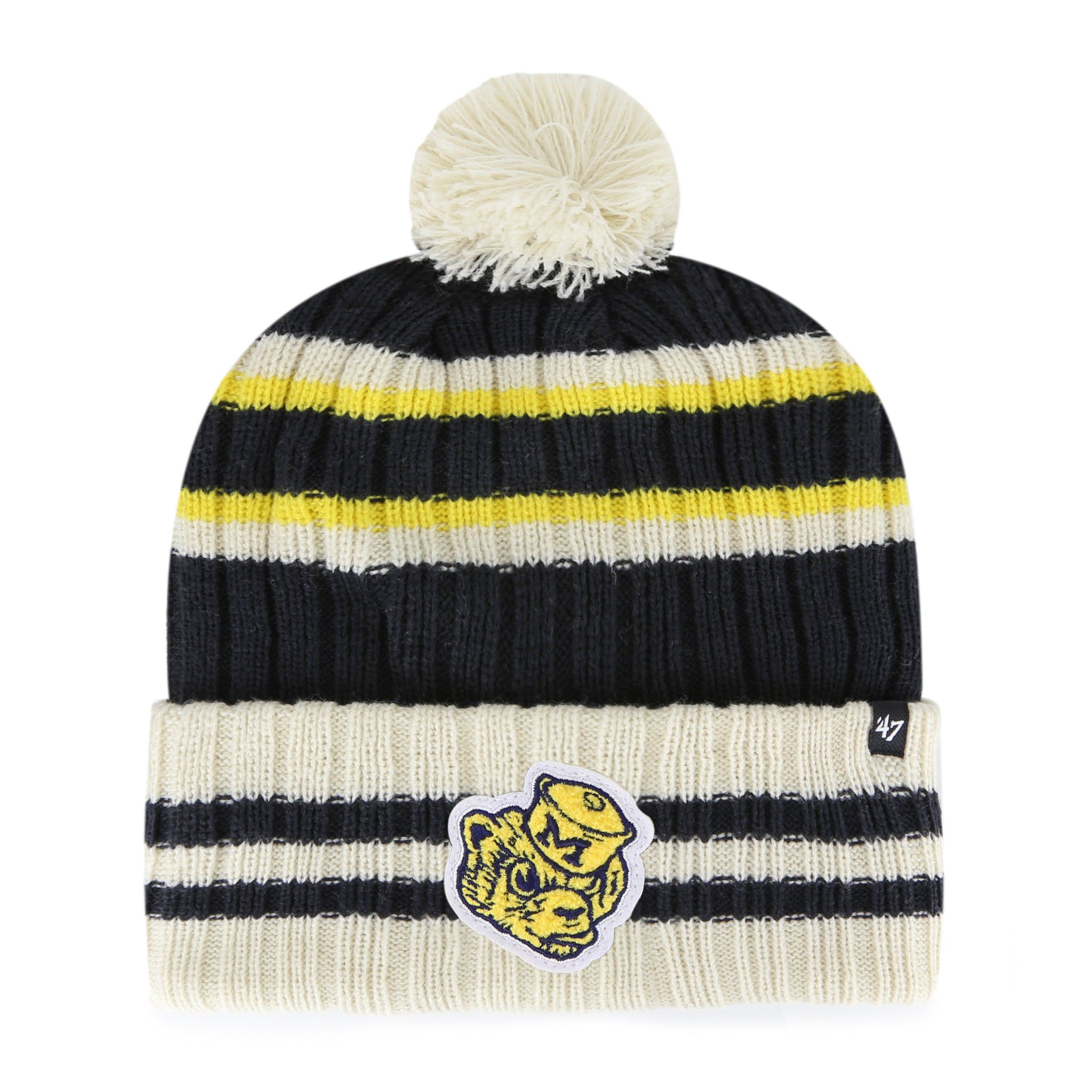 MICHIGAN WOLVERINES VINTAGE NO HUDDLE '47 CUFF KNIT sold by 47