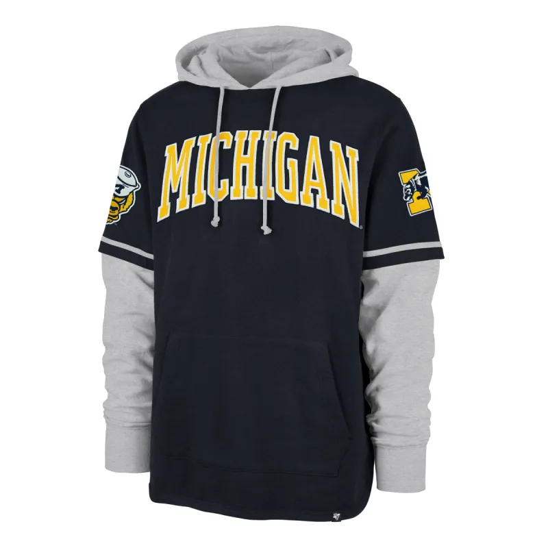 MICHIGAN WOLVERINES VINTAGE TRIFECTA '47 SHORTSTOP PULLOVER HOOD sold by 47