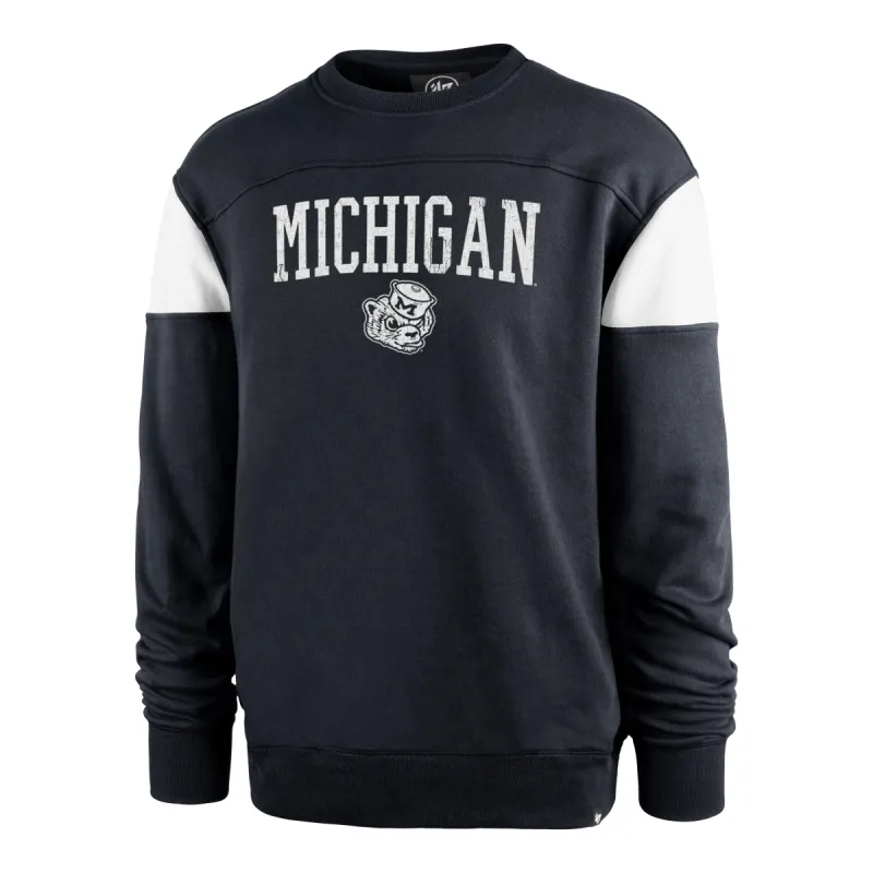 MICHIGAN WOLVERINES VINTAGE GROUNDBREAK '47 ONSET CREW sold by 47