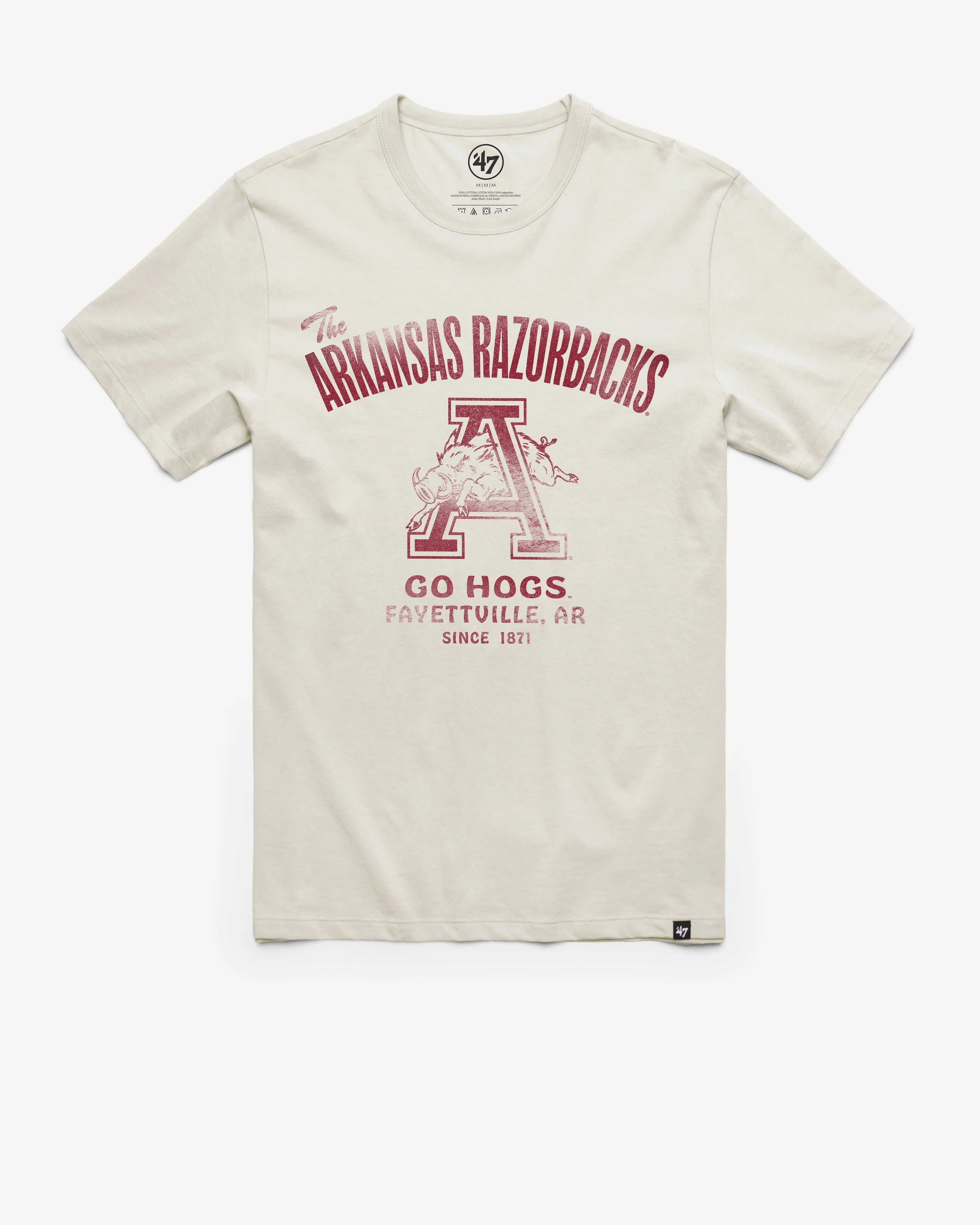 ARKANSAS RAZORBACKS VINTAGE WIDE OPEN '47 FRANKLIN TEE sold by 47