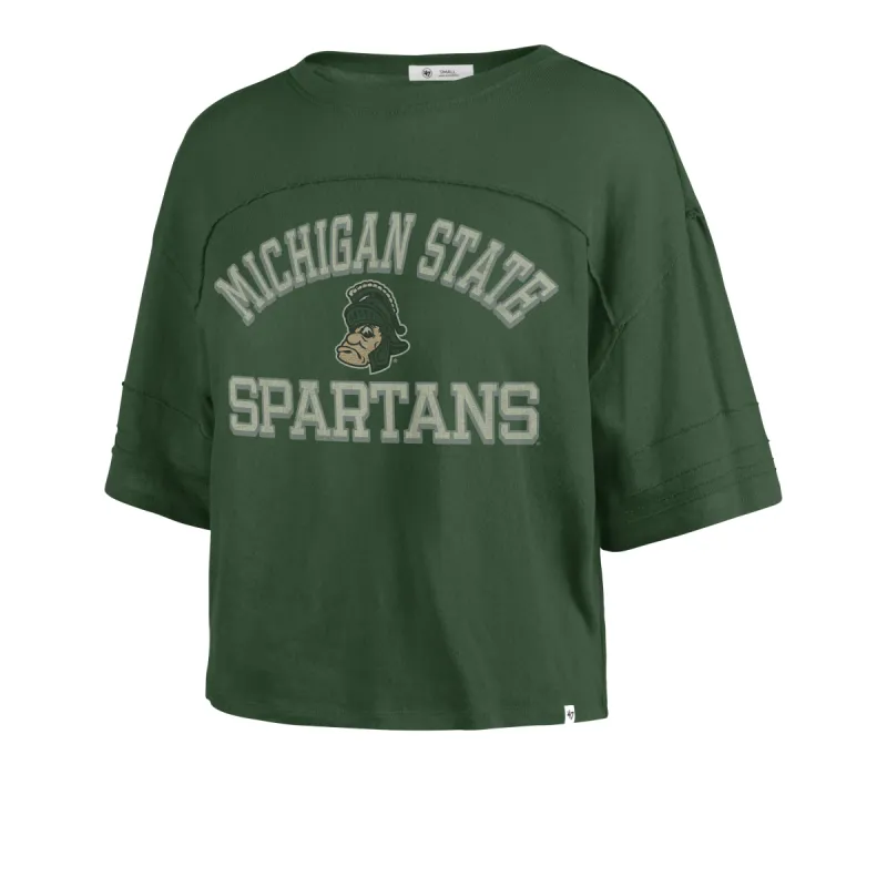 MICHIGAN STATE SPARTANS VINTAGE HALF MOON '47 STEVIE CROP TEE WOMENS sold by 47