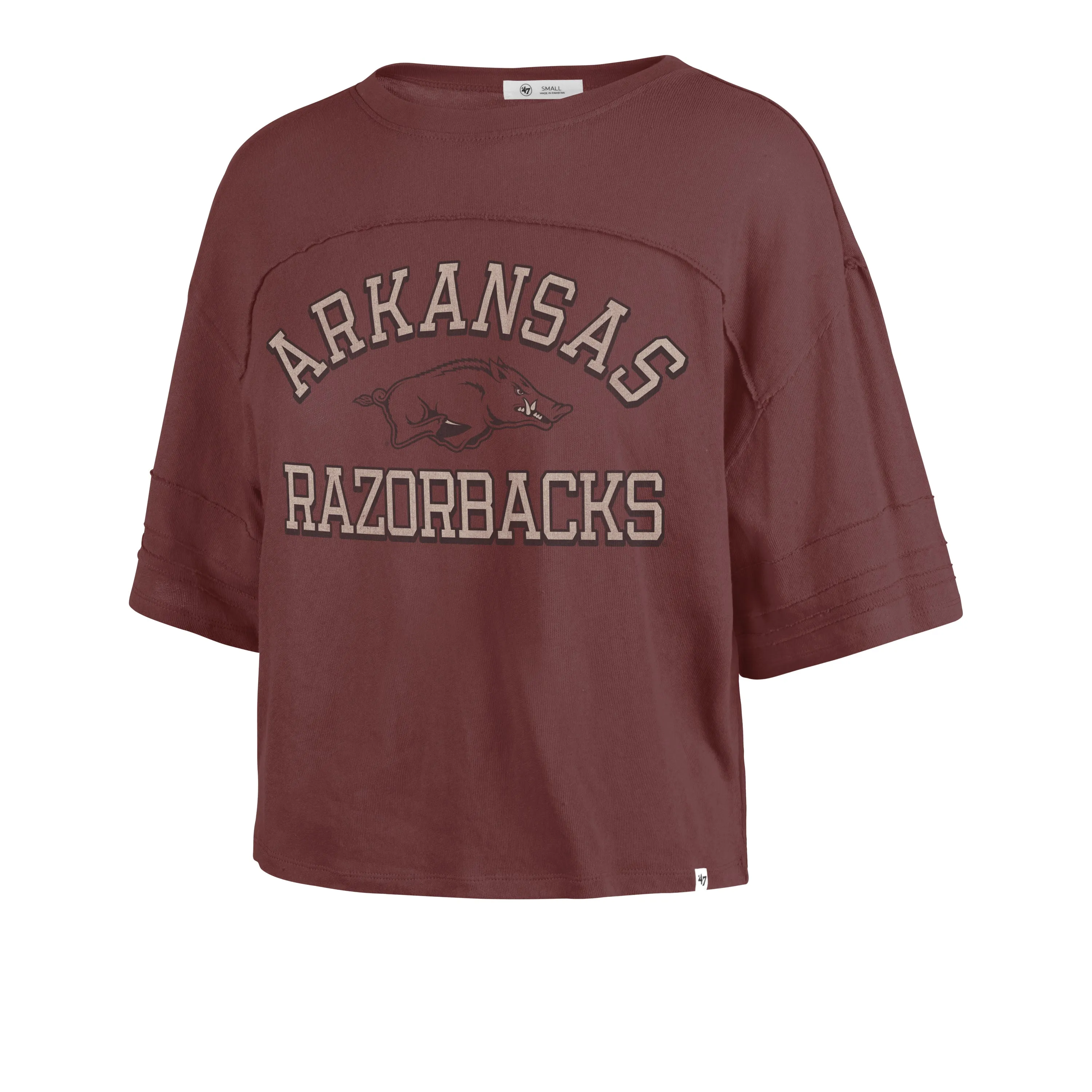 ARKANSAS RAZORBACKS HALF MOON '47 STEVIE CROP TEE WOMENS sold by 47
