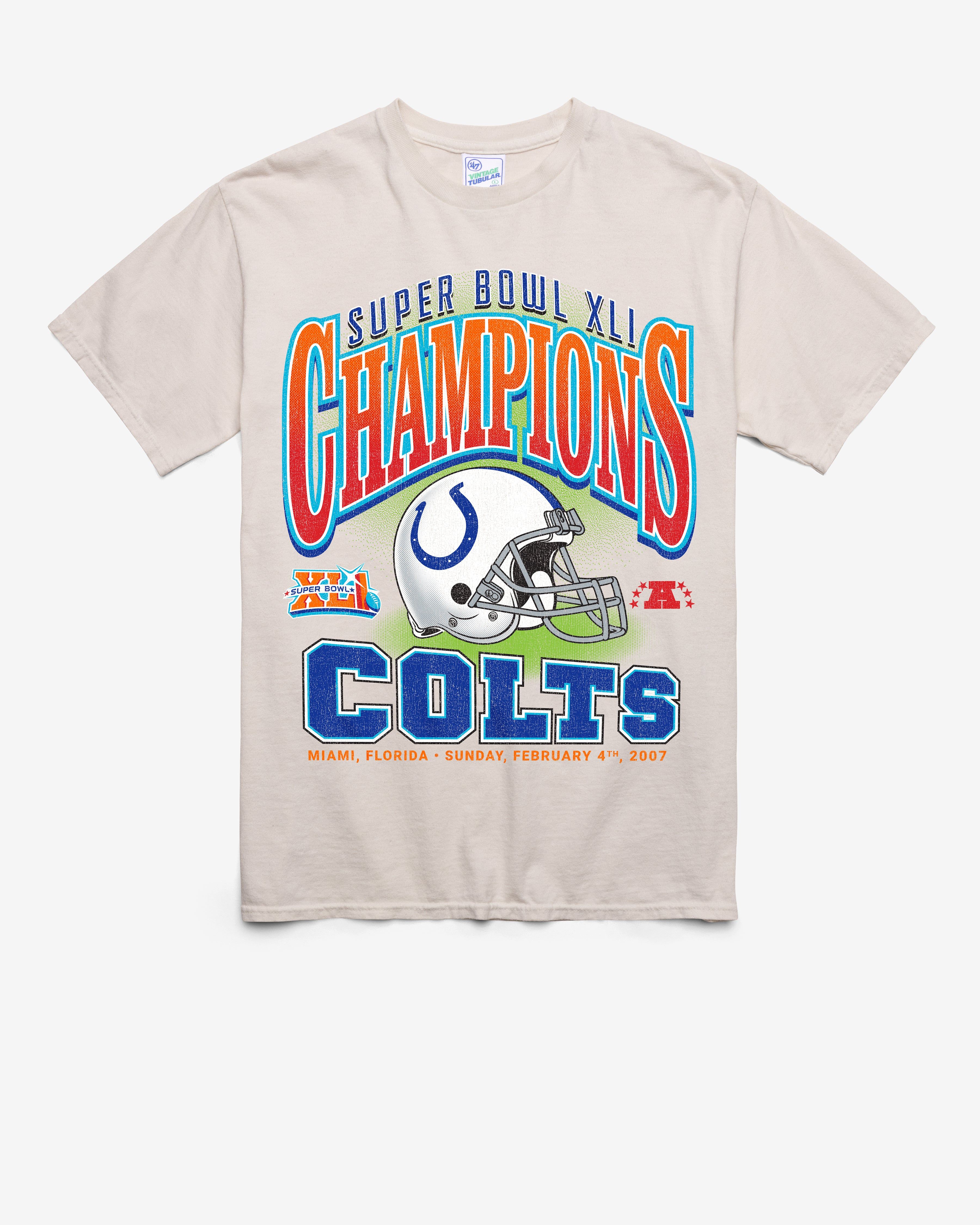 未使用 NFL Colts SuperBowl Champion Tシャツ 80s チャンピオン フットボールTシャツ NFL コルツ ブルー L