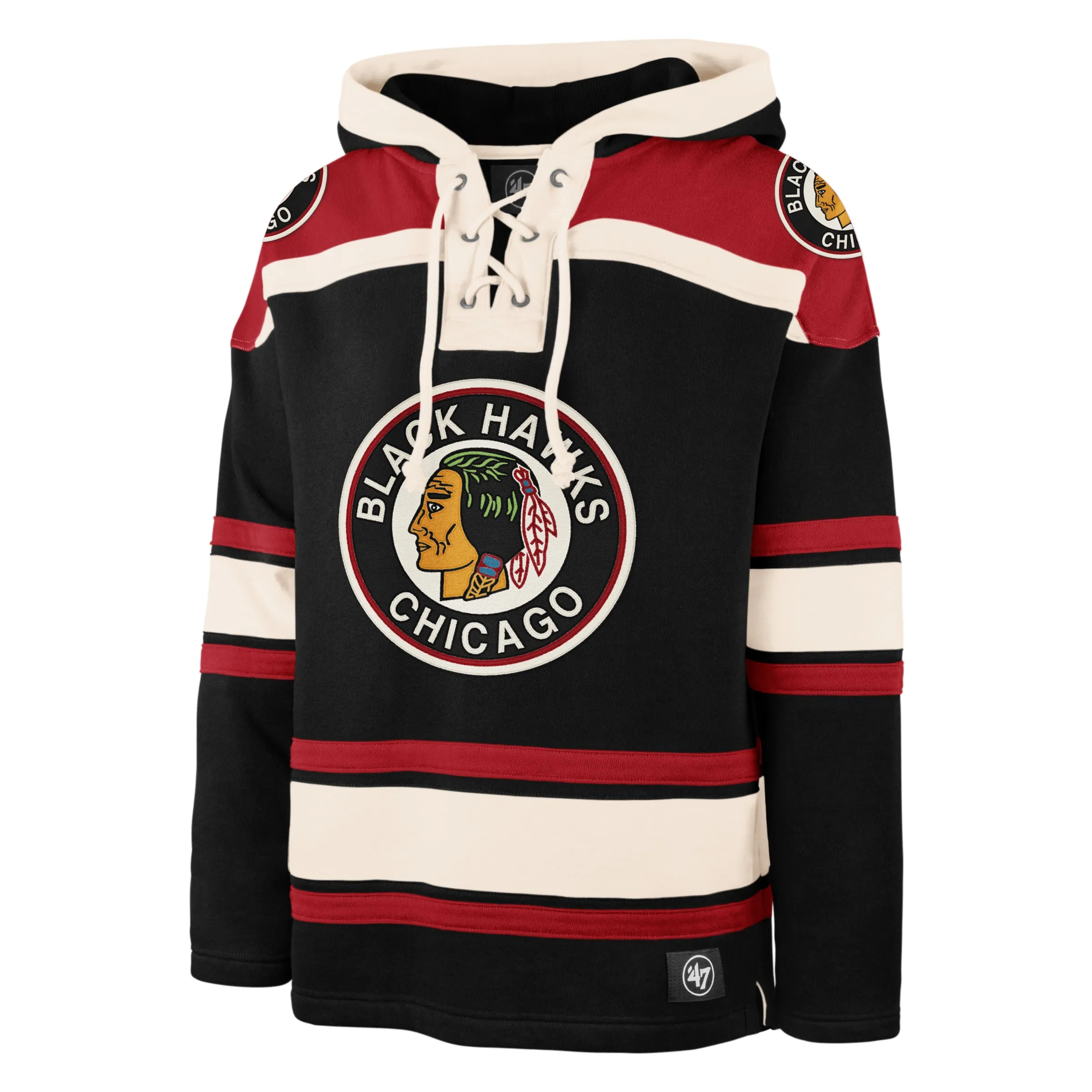 CHICAGO BLACKHAWKS VINTAGE SUPERIOR '47 LACER HOOD sold by 47